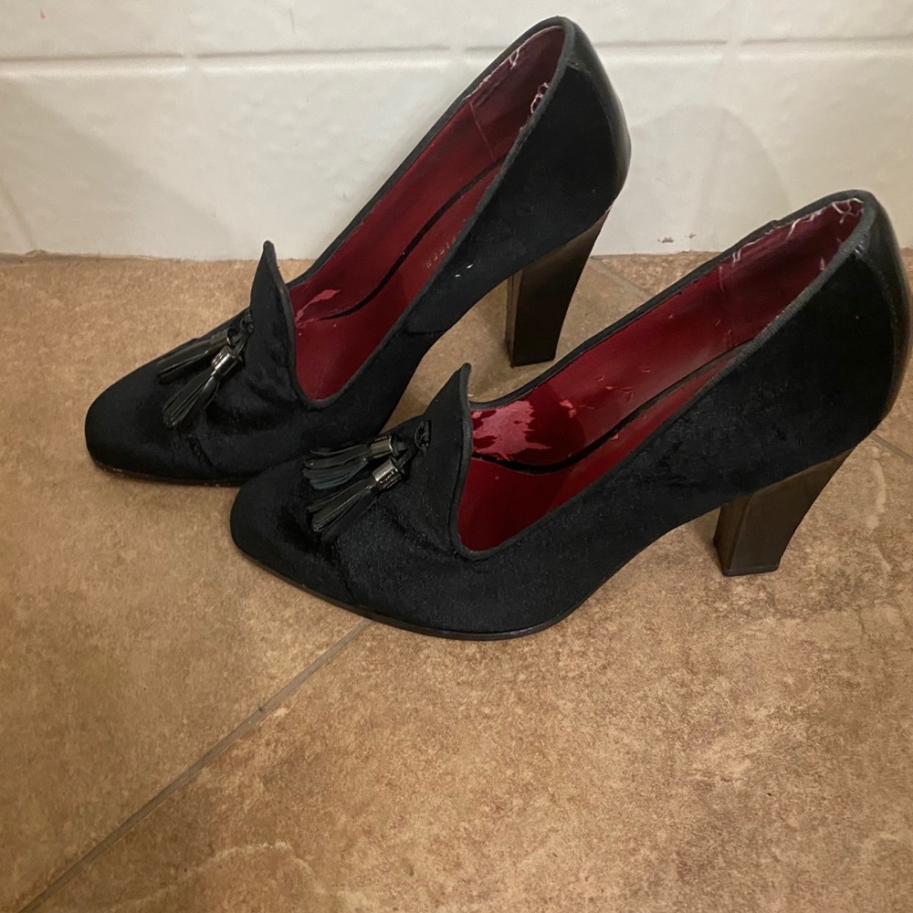 Vintage Tommy Hilfiger Black Suede Heels